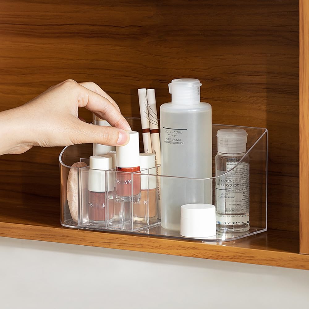 Plateau De Rangement Transparent Pour Maquillage Et Cosmétiques