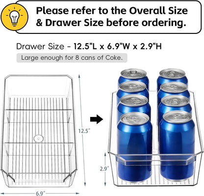 2 Set, 2 Tier Clear Organizer with Dividers for Cabinet, Shlef, Counter - Multiuse Slide-Out Storage Container - Kitchen, Pantry, Medicine Cupboard Bins, Bathroom, Vanity Makeup, under Sink Organizing