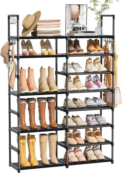 Shoe Rack, Sturdy Metal Shoe Rack Organizer,Narrow Shoe Racks for Closets,Shoes Rack,Shoe Stand,Shoe Shelf
