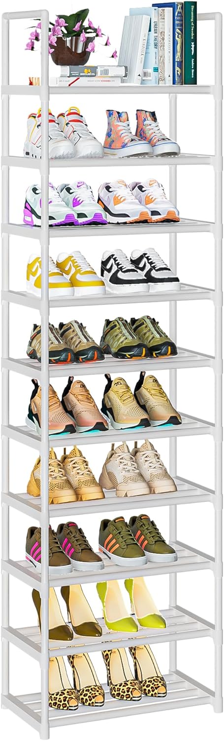 Shoe Rack, Sturdy Metal Shoe Rack Organizer,Narrow Shoe Racks for Closets,Shoes Rack,Shoe Stand,Shoe Shelf