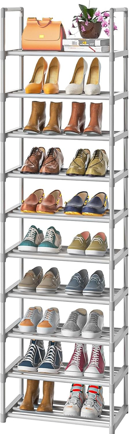 Shoe Rack, Sturdy Metal Shoe Rack Organizer,Narrow Shoe Racks for Closets,Shoes Rack,Shoe Stand,Shoe Shelf