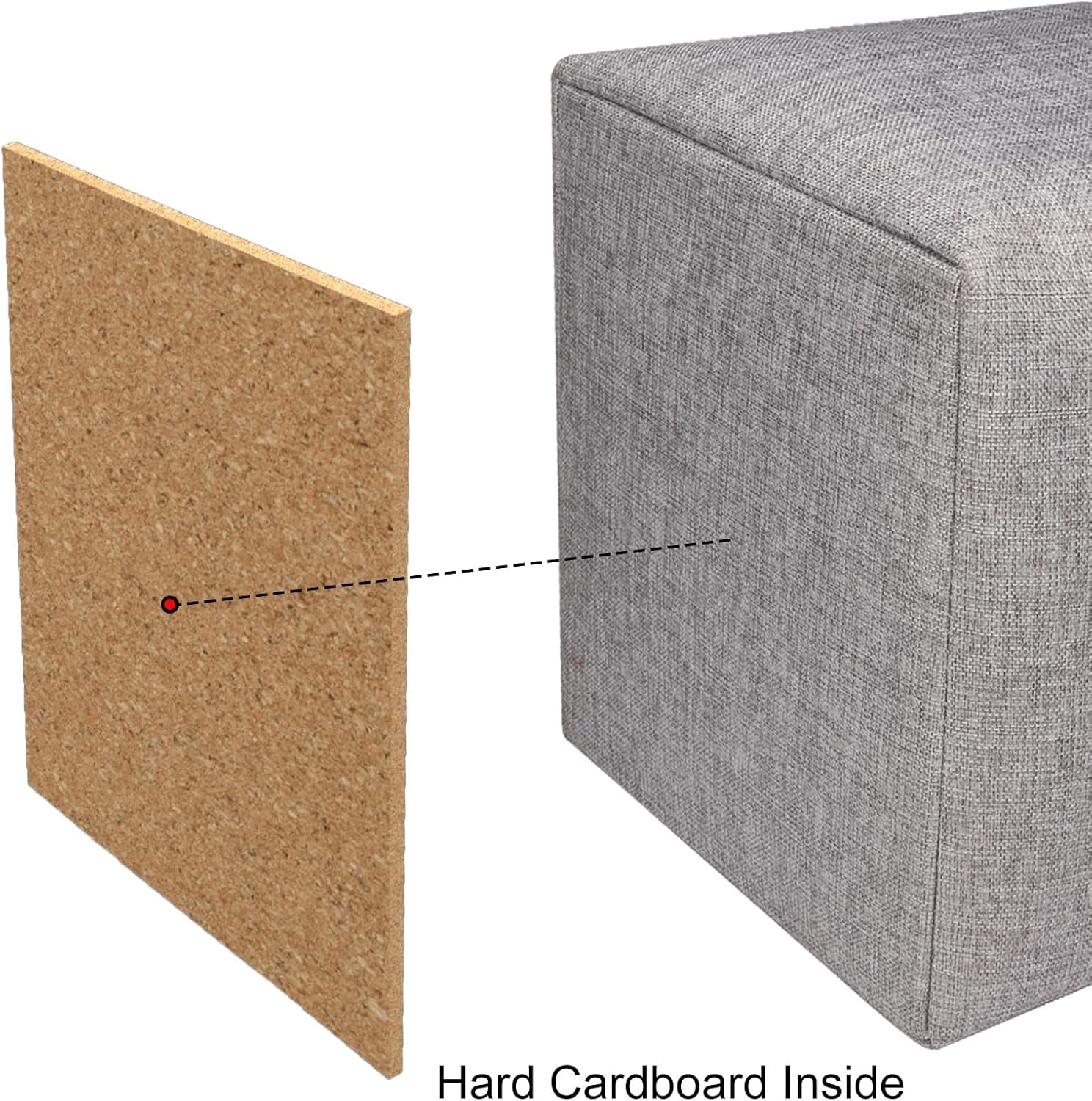 Foldable Storage Basket Fabric 13 Inch Cube Storage Bins with Hard Bottom &Sturdy Handles Storage Cube for Shelf Closet Home (Grey , 4-Pack)